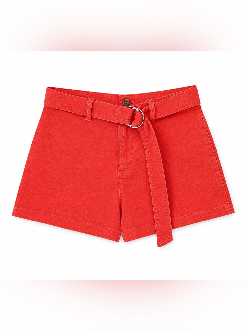GAP Orange Coral Belted High-Waist Skort
